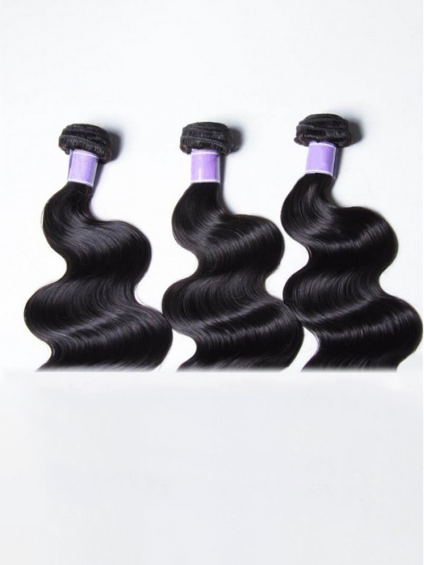 Capelli Vergini Dell'Onda Del Corpo Di 3 Pacchi Umani Indiani Al 100%.