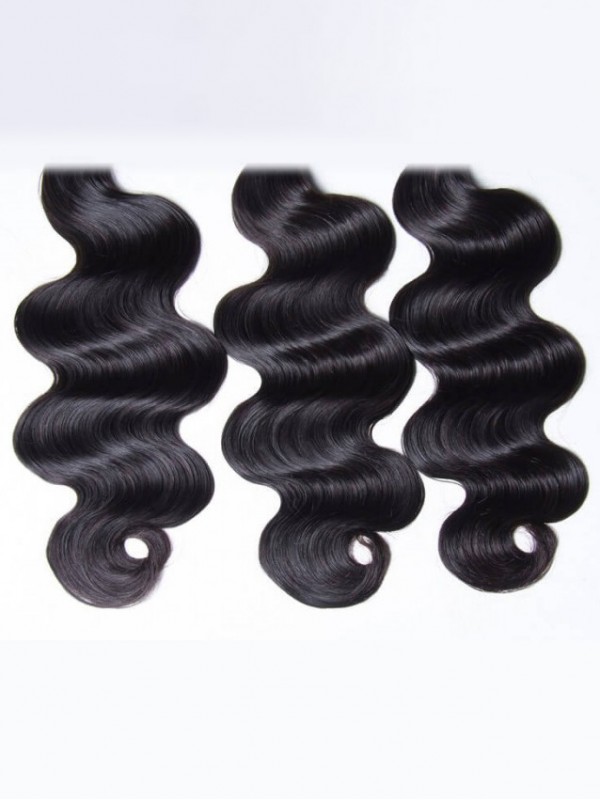 Capelli Vergini Dell'Onda Del Corpo Di 3 Pacchi Umani Indiani Al 100%.