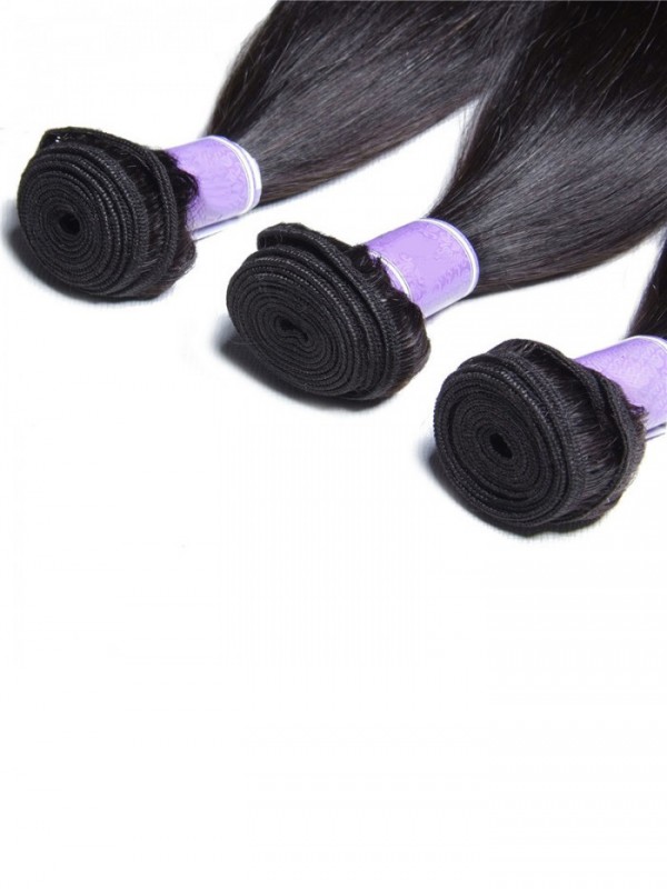 3 Fasci Di Capelli Lisci Indiani 100% Capelli Vergini