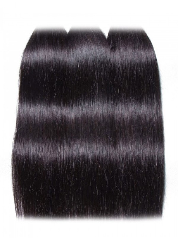 3 Fasci Di Capelli Lisci Indiani 100% Capelli Vergini
