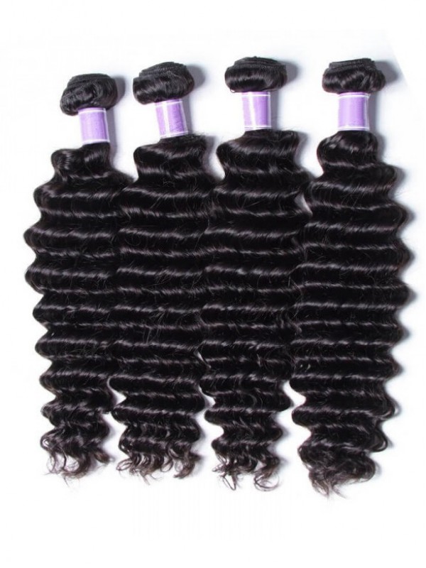 Peruviano Onda Profonda Estensioni Dei Capelli 4 Pz/Lotto