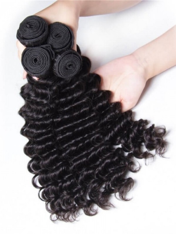 Peruviano Onda Profonda Estensioni Dei Capelli 4 Pz/Lotto