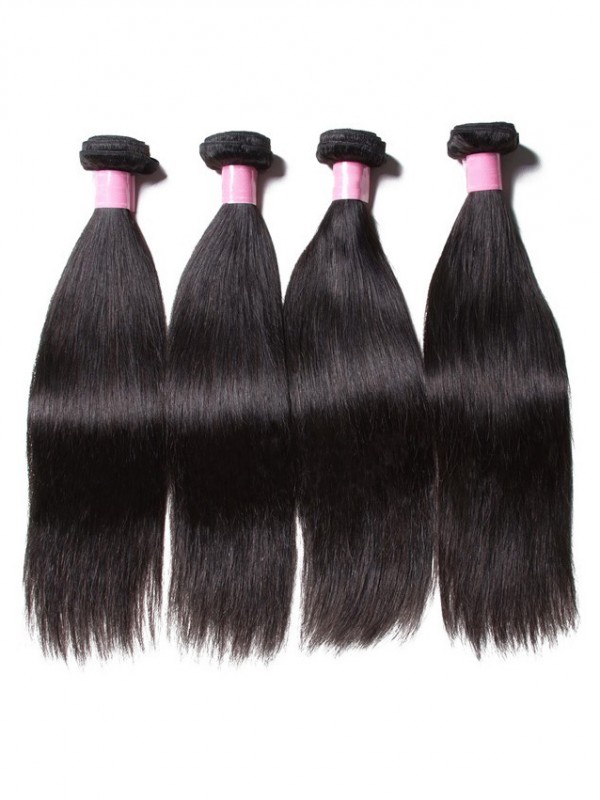 4 Fasci Di Capelli Lisci Vergini Brasiliani