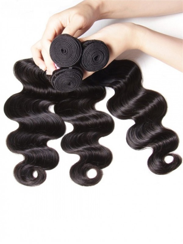 4 Pz/Pacco Peruviano Dell'Onda Del Corpo Dei Capelli Umani Vergini