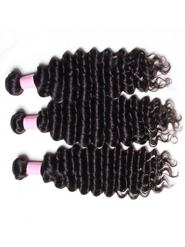 3 Pz/Pacco Tessuto Brasiliano Dei Capelli Umani Dell'Onda Profonda