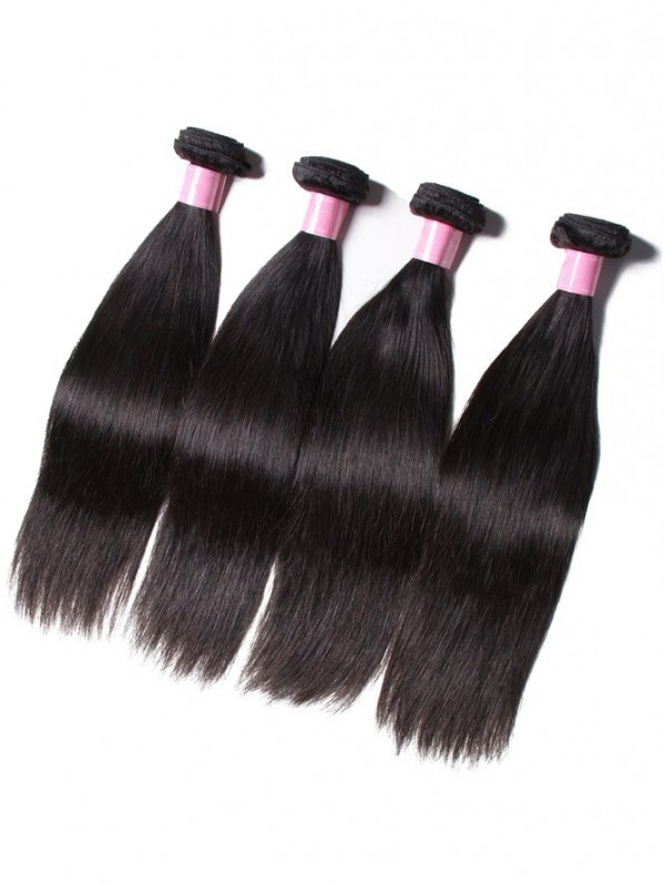 4 Pacchi Di Prodotti Per Capelli Non Trattati Capelli Lisci Vergini Umani