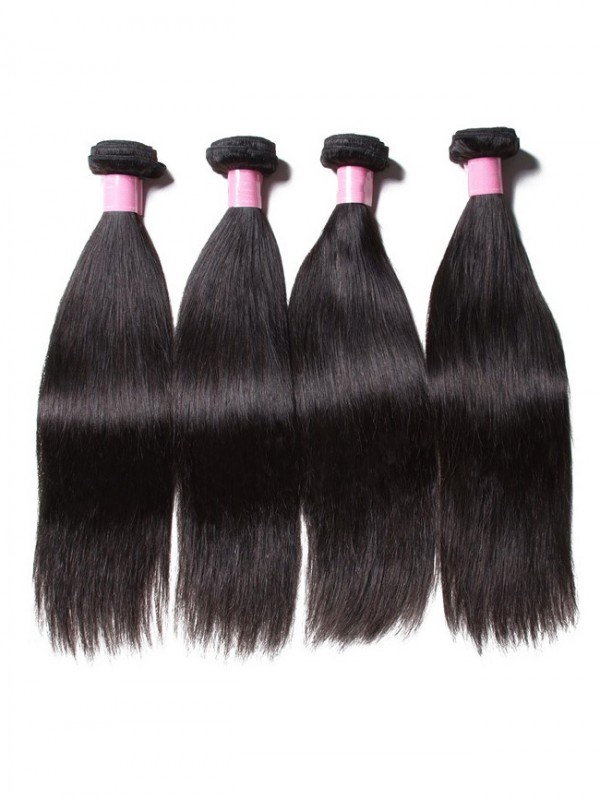 4 Pacchi Di Prodotti Per Capelli Non Trattati Capelli Lisci Vergini Umani