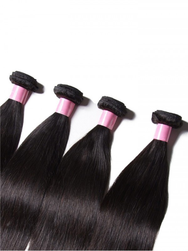 4 Pacchi Di Prodotti Per Capelli Non Trattati Capelli Lisci Vergini Umani