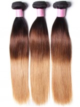 3 Pz/Lotto Tre Toni Ombre Capelli Vergini Lisci