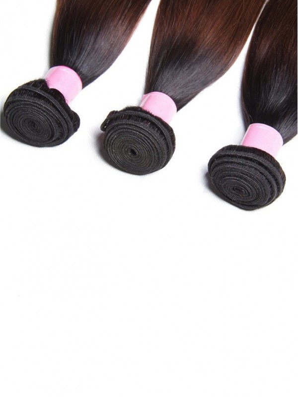 3 Pz/Lotto Tre Toni Ombre Capelli Vergini Lisci