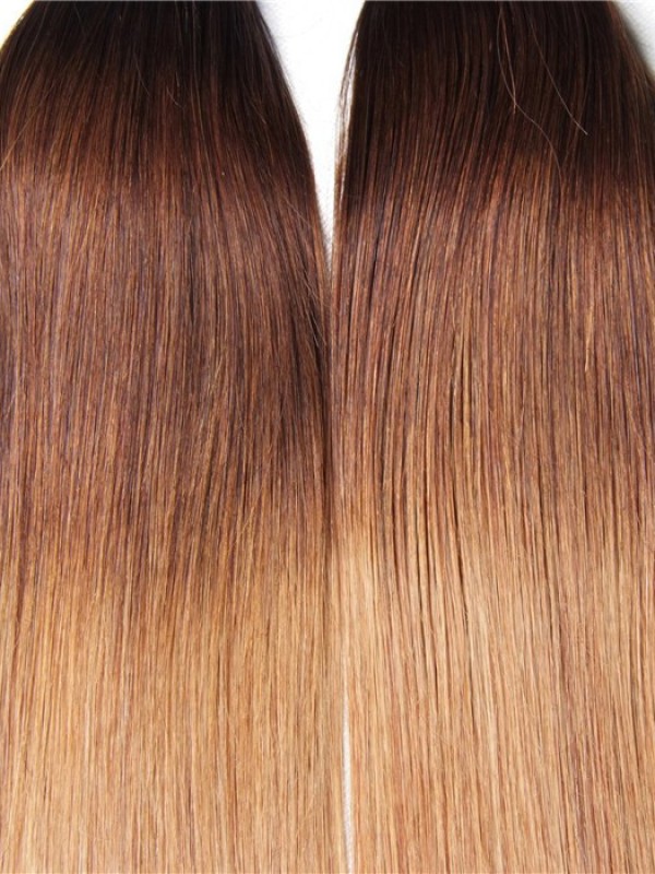 3 Pz/Lotto Tre Toni Ombre Capelli Vergini Lisci