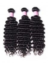 Tessitura Di Capelli Malesi A Buon Mercato 12-26 Pollici 3 Pezzi / Lotto Onda Profonda