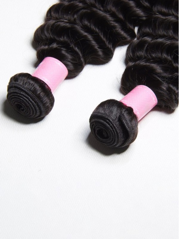 Tessitura Di Capelli Malesi A Buon Mercato 12-26 Pollici 3 Pezzi / Lotto Onda Profonda