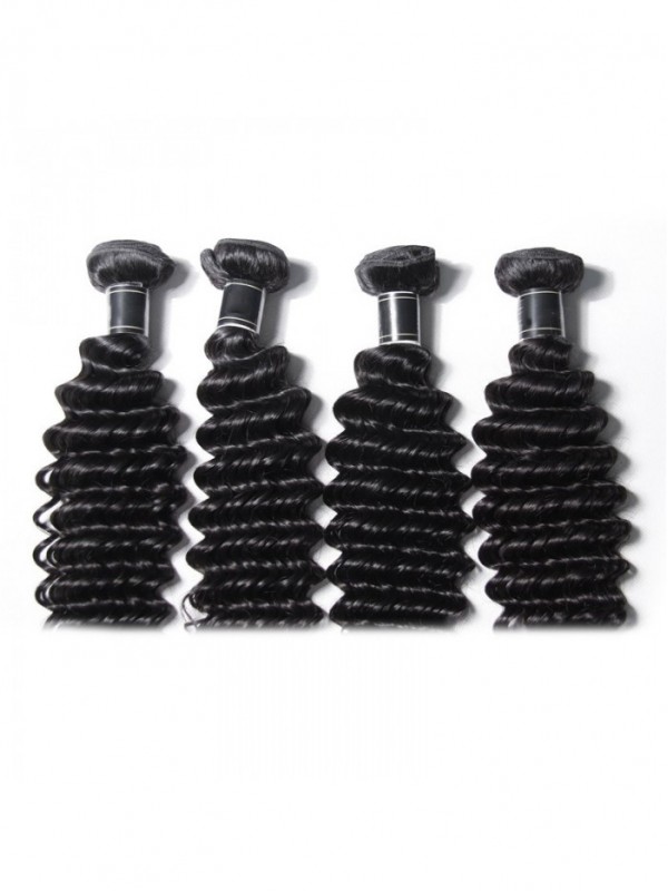 4 Pz/Pacco 10A Capelli Vergini Remy 100% Fasci Di Onda Profonda Umana