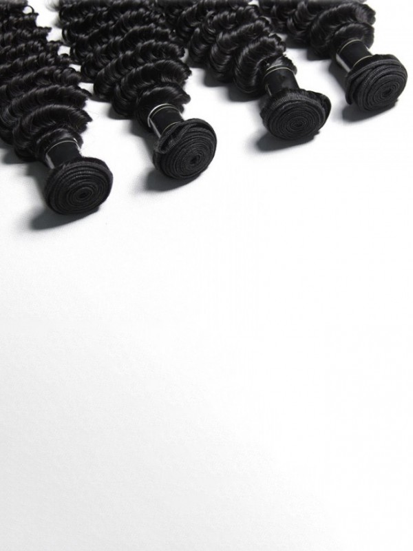 4 Pz/Pacco 10A Capelli Vergini Remy 100% Fasci Di Onda Profonda Umana