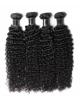 Fasci Di Capelli Ricci Del Tessuto Di Jerry Dei Capelli Umani Vergini Di Remy 4Pcs/Pack