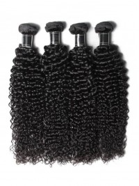 Fasci Di Capelli Ricci Del Tessuto Di Jerry Dei Capelli Umani Vergini Di Remy 4Pcs/Pack