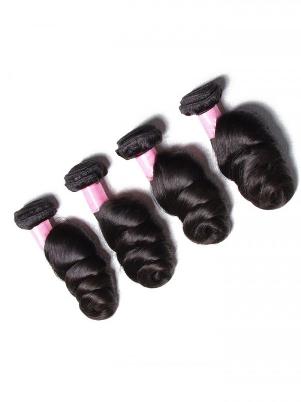Trama Vergine Peruviana Dei Capelli Dell'Onda Sciolta 4 Pezzi/Pacco