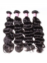 Trama Peruviana Dei Capelli Dell'Onda Naturale 4 Pezzi/Pacco