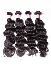 Trama Peruviana Dei Capelli Dell'Onda Naturale 4 Pezzi/Pacco