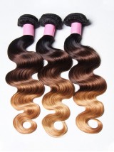 3 Pacchi Di Capelli Umani Brasiliani Dell'Onda Del Corpo Di Ombre
