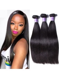 3 Pz/Pacco Malese Rettilineo Dei Capelli Umani Vergini Tesse
