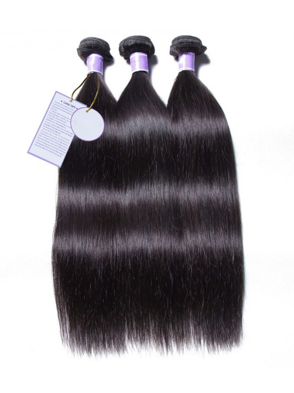 3 Pz/Pacco Malese Rettilineo Dei Capelli Umani Vergini Tesse