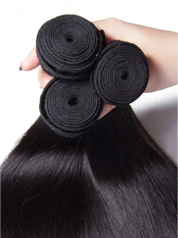 3 Pz/Pacco Malese Rettilineo Dei Capelli Umani Vergini Tesse