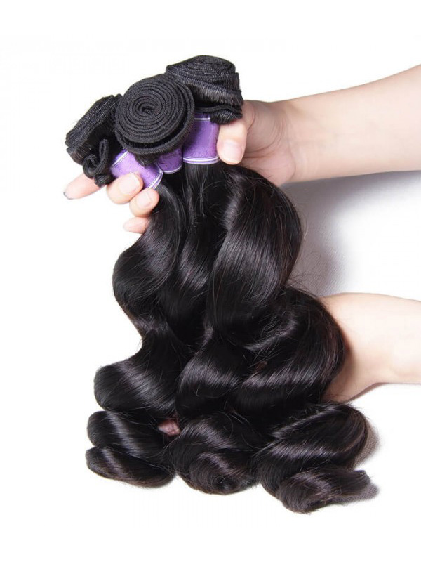 3 Pacchi Di Prodotti Per Capelli Onda Sciolta Peruviana