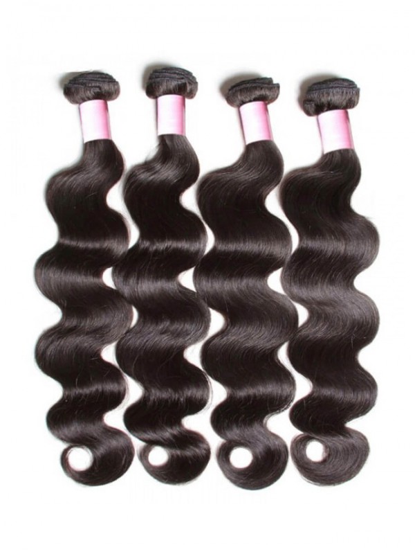 Capelli Vergini Umani Indiani Dell'Onda Del Corpo 4 Pezzi/Pacco