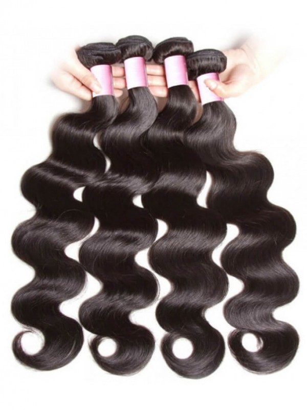 Capelli Vergini Umani Indiani Dell'Onda Del Corpo 4 Pezzi/Pacco