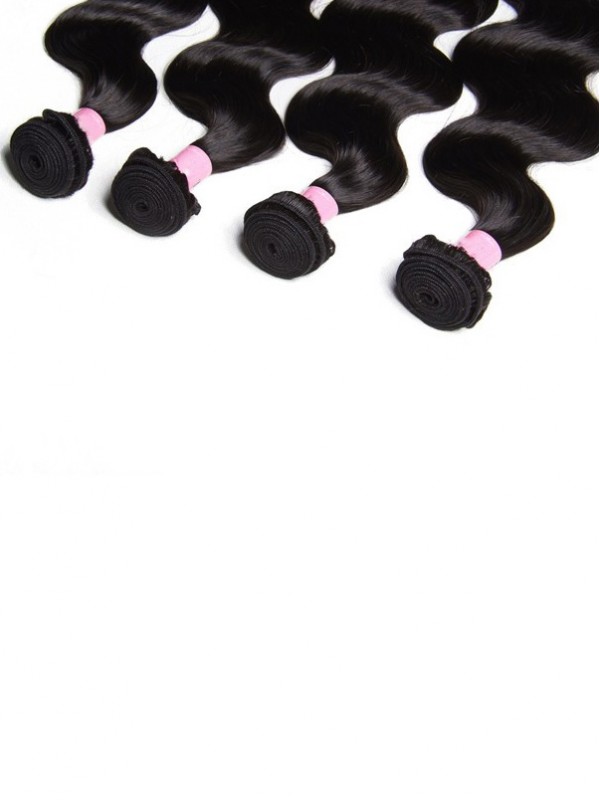 Capelli Vergini Umani Indiani Dell'Onda Del Corpo 4 Pezzi/Pacco