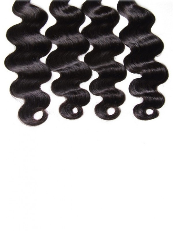 Capelli Vergini Umani Indiani Dell'Onda Del Corpo 4 Pezzi/Pacco