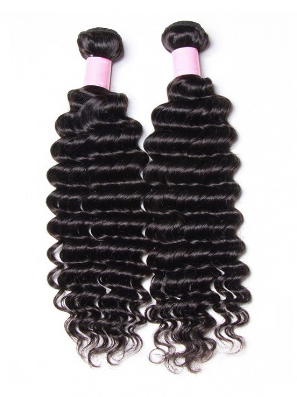 4 Pz/Pacco Malese Onda Profonda Trama Dei Capelli Del Virgin