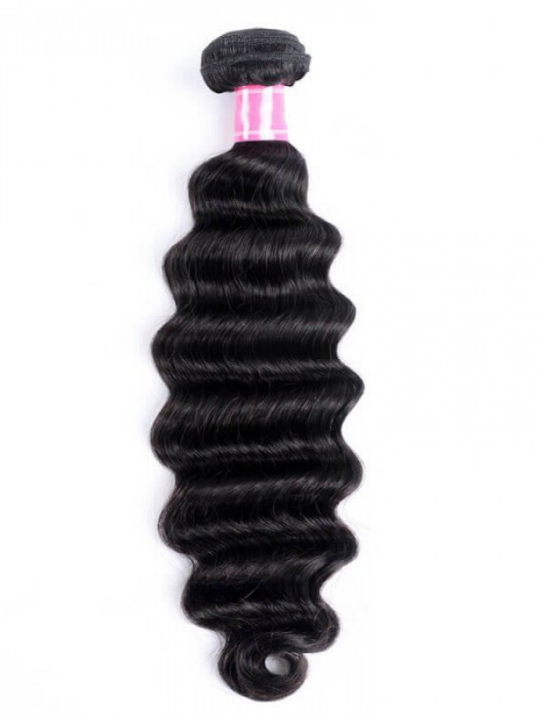 1 Bundle Onda Profonda Dei Capelli Umani Vergini