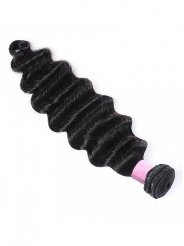 1 Bundle Onda Profonda Dei Capelli Umani Vergini