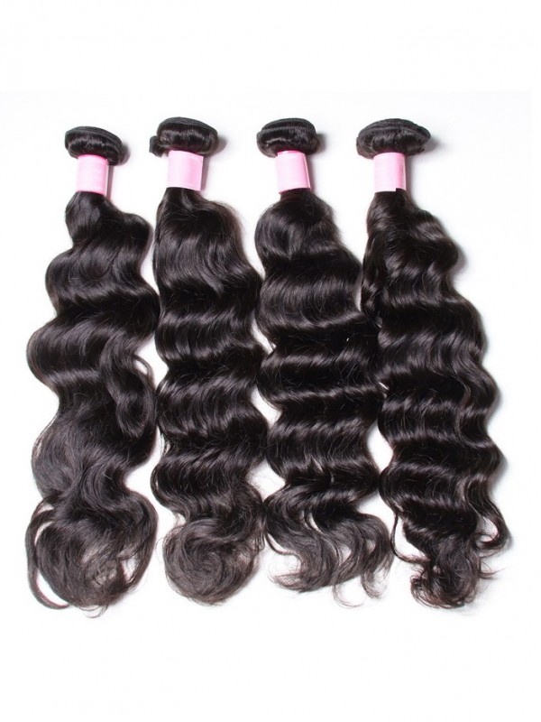 4 Pz/Pacco Capelli Vergini Non Trasformati Capelli Umani Dell'Onda Naturale