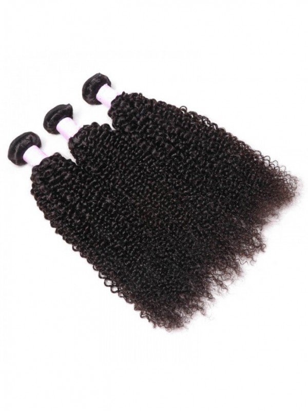 100% Capelli Umani Vergini Ricci Crespi 3 Pacchi