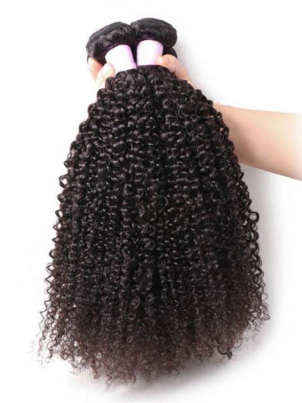 100% Capelli Umani Vergini Ricci Crespi 3 Pacchi