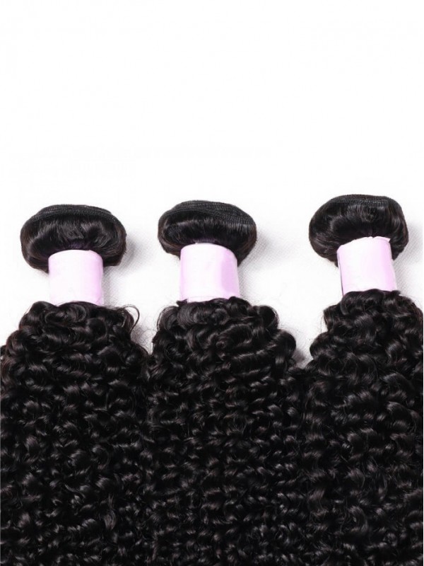 100% Capelli Umani Vergini Ricci Crespi 3 Pacchi