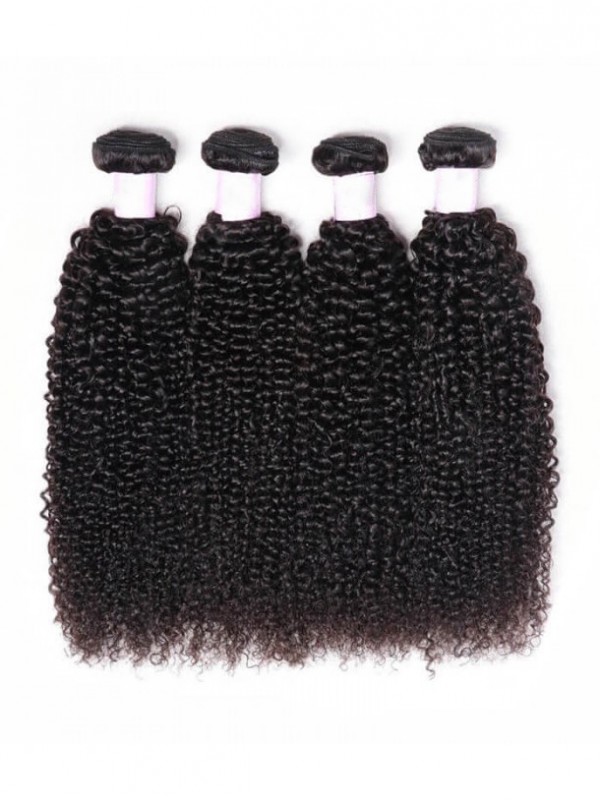 4 Pacchi Di Capelli Vergini Ricci Crespi Non Trattati