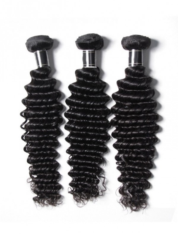 Trama Vergine Dei Capelli Umani Di Remy Dell'Onda Profonda 3 Pz/Lotto