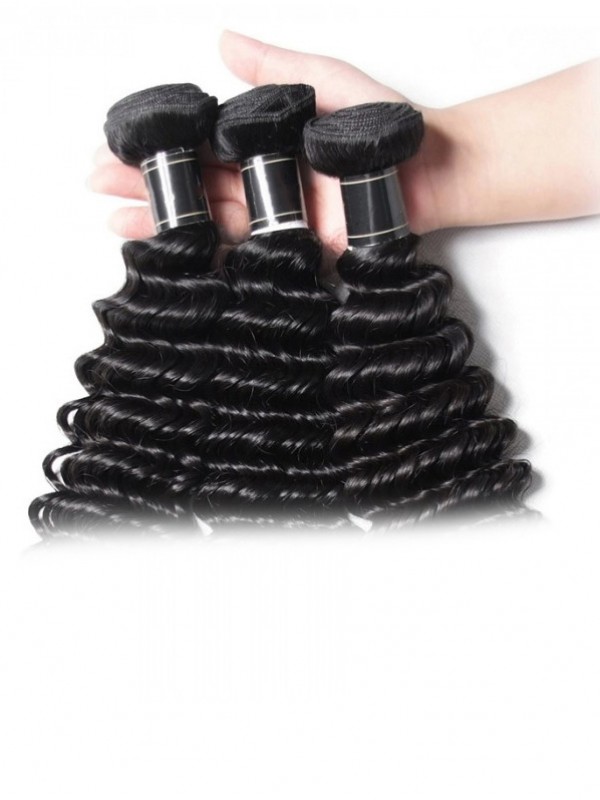 Trama Vergine Dei Capelli Umani Di Remy Dell'Onda Profonda 3 Pz/Lotto