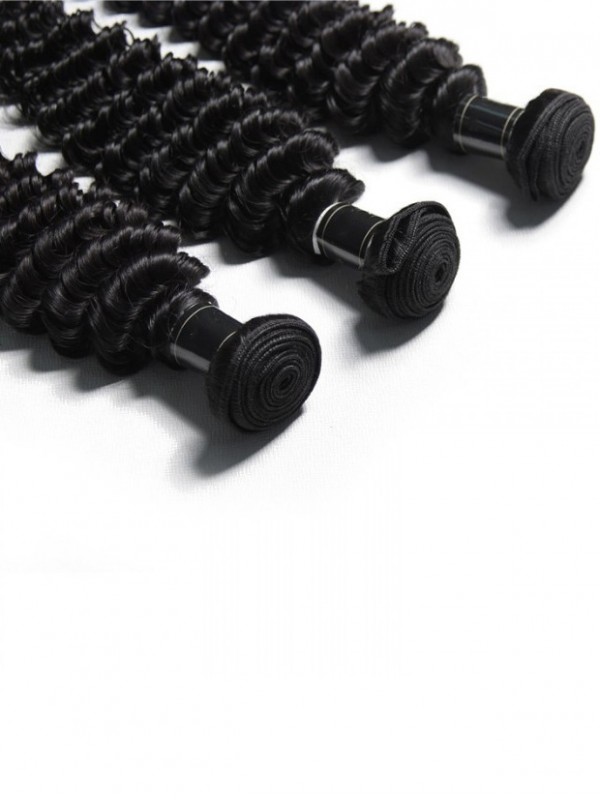 Trama Vergine Dei Capelli Umani Di Remy Dell'Onda Profonda 3 Pz/Lotto