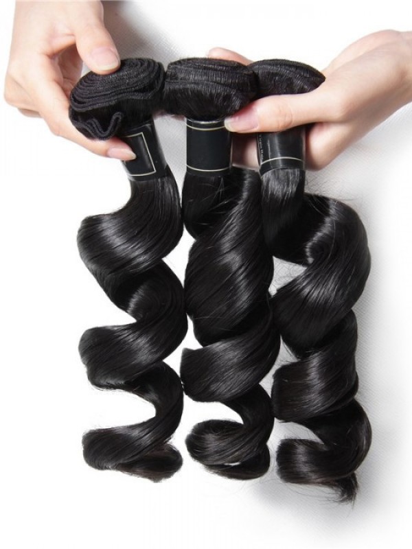 Pz/Lotto Fasci Di Capelli Sciolti Dell'Onda Offerte 10A Estensioni Dei Capelli Vergini Di Remy