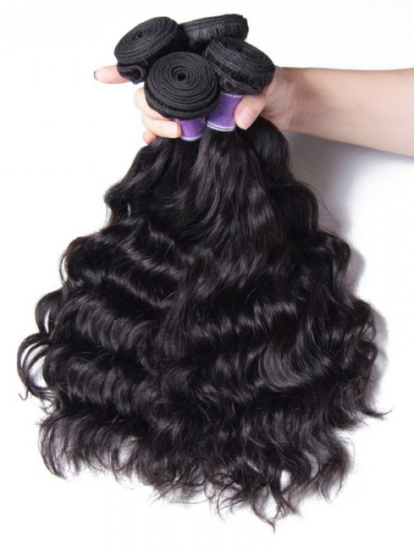 Estensioni A Buon Mercato Dei Capelli Umani Dell'Onda Naturale Malese 4Pcs/Lot