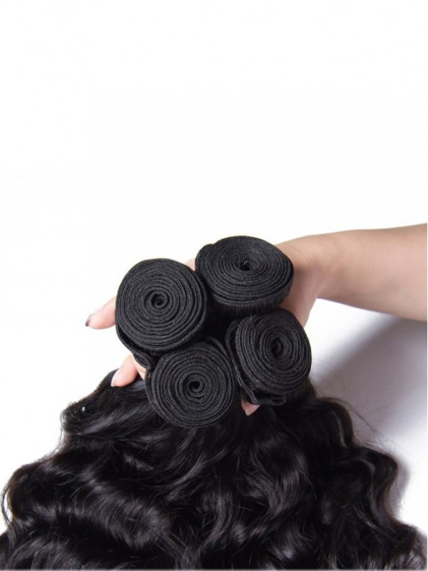 Estensioni A Buon Mercato Dei Capelli Umani Dell'Onda Naturale Malese 4Pcs/Lot