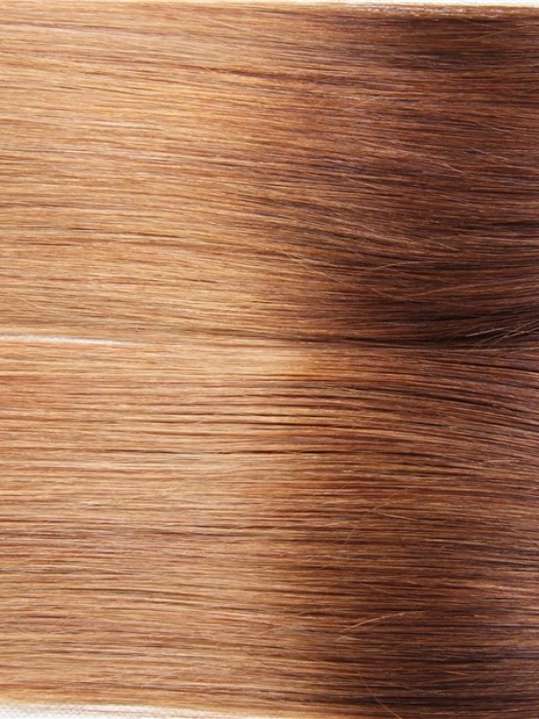 Tessitura Di Capelli Vergini Umani Lisci A Tre Toni Ombre A 4 Fasci