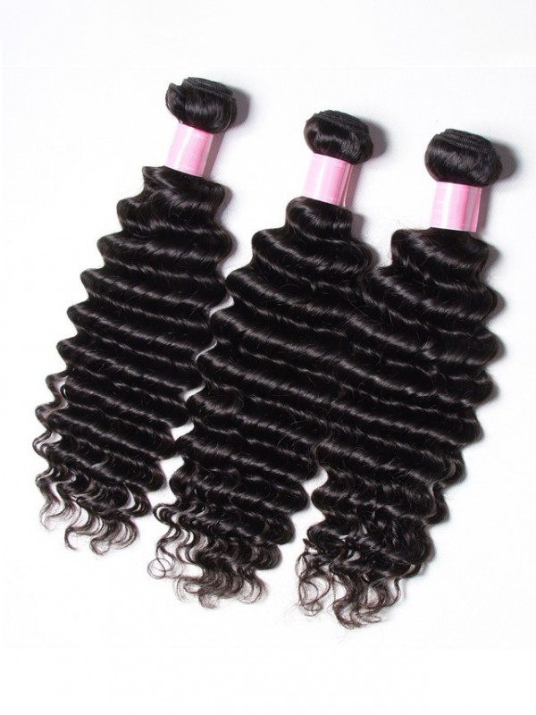 3 Pacchi Di Capelli Vergini Umani Dell'Onda Profonda Indiana