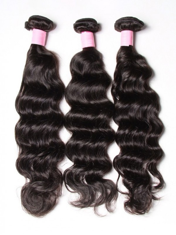 3 Pz/Pacco Tessitura Dei Capelli Vergini Umani Dell'Onda Naturale Malese